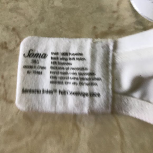 Soma Sensuous Lace Bra Sz 38C Champagne Dream Color - Picture 3 of 6